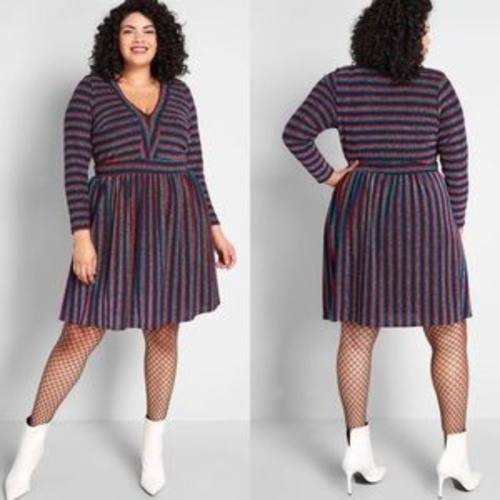 NwoT Modcloth All that Glitters Rainbow Dress